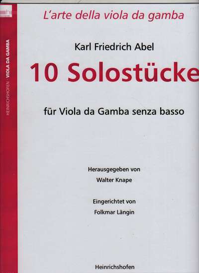 photo of 10 Solo works for Viola da Gamba without bass