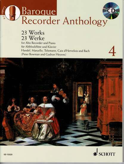 photo of Baroque Recorder Anthology, Vol. 4, 23 Works, CD, Alto