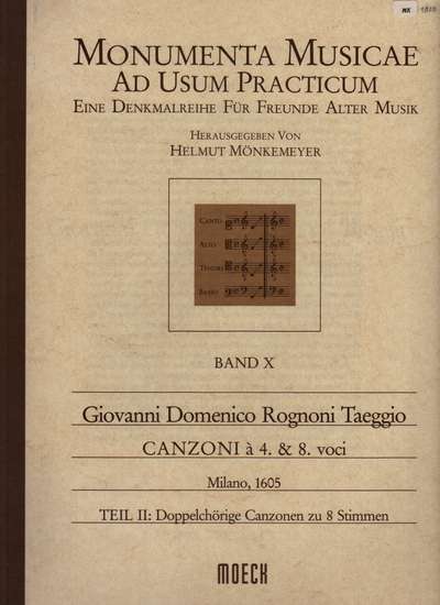 photo of Monumenta Musicae, Canzoni for 4 and 8 voices, Book II