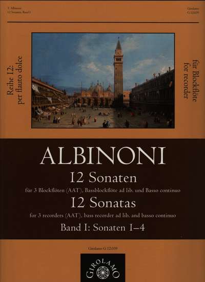 photo of 12 Sonaten, Band I: Sonatas 1-4