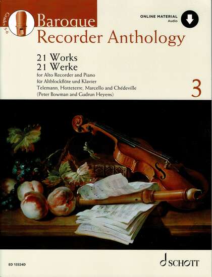 photo of Baroque Recorder Anthology, Vol. 3, 21 Works, Online audio, Alto