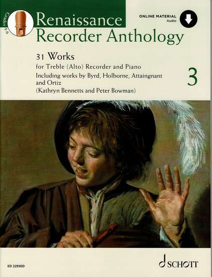 photo of Renaissance Recorder Anthology, Vol. 3, 31 Works, Online audio, Alto