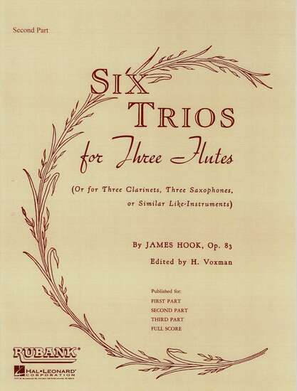 photo of Six Trios for Three Flutes, Op. 83, Second part 