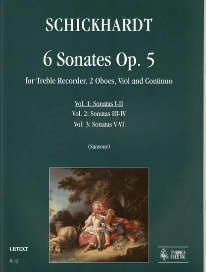 photo of 6 Sonatas Op. 5, Vol 1, for Alto recorder, 2 Oboes, Viol, Bc