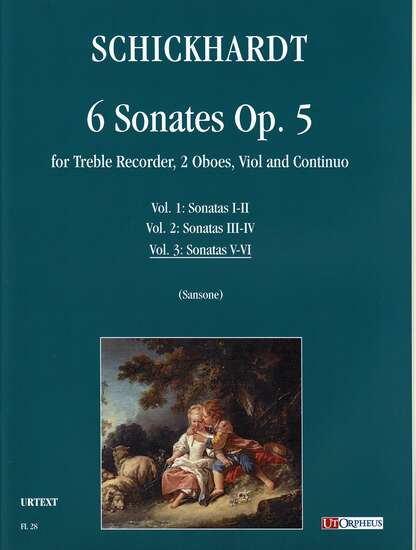 photo of 6 Sonatas Op. 5 Vol 3, for Alto recorder, 2 Oboes, Viol, Bc