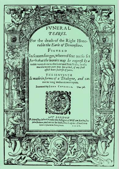 photo of Funeral Tears, score and CD with facsimile and parts