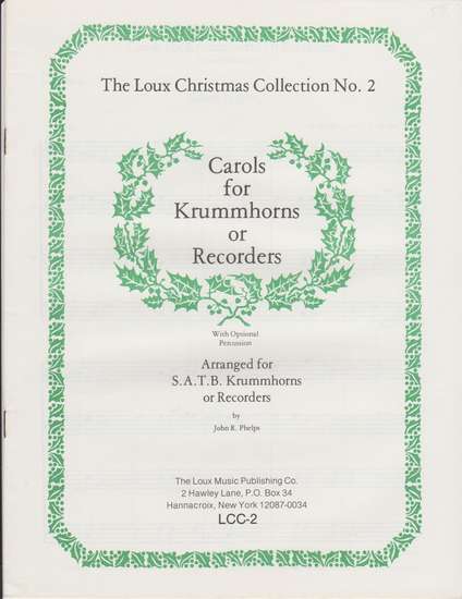 photo of Carols for Krummhorns or Recorders