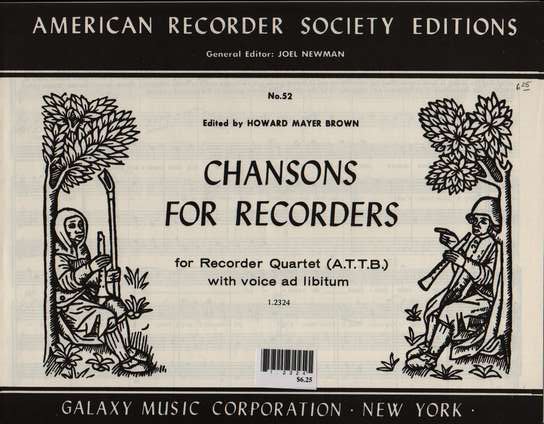 photo of Chansons for Recorders